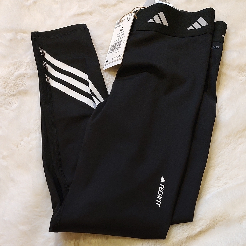 Adidas Women's Black and White Leggings - Picture 7 of 8